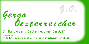 gergo oesterreicher business card